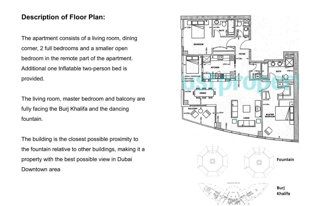 Elite Royal Apartment - Full Burj Khalifa & Fountain View - 2 Bedrooms And 1 Open Bedroom Without Partition Dubai Exterior foto